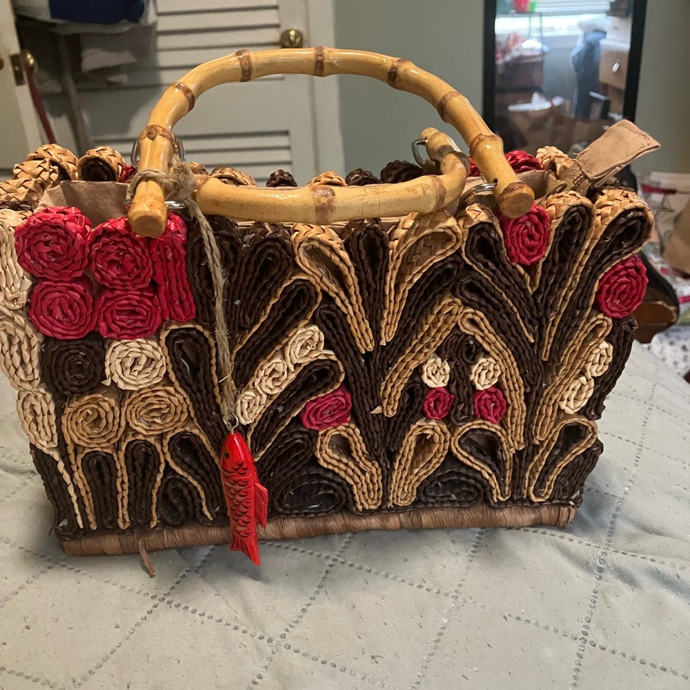 Redfish Designs Women’s Straw Handbag Purse